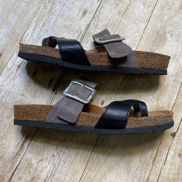 Noat Women’s Fresno Leather Sandal Adjustable Buckle Toe Loop - Picture 3 of 11